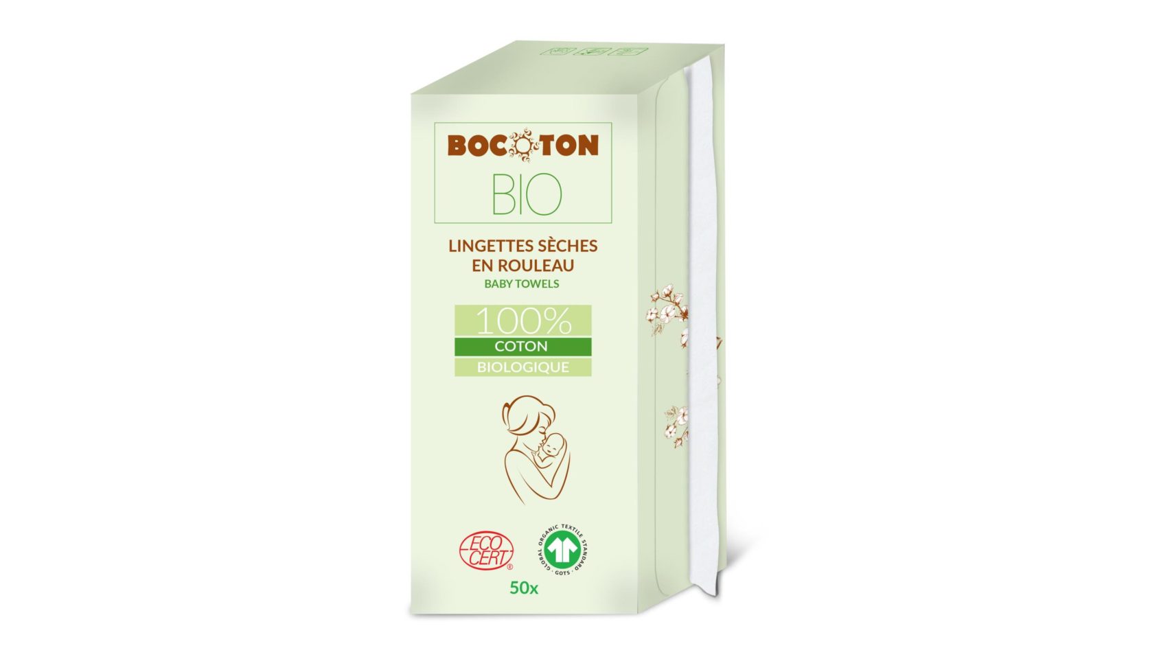 Maxi carrés pour bébé, en coton biologique - Carrés et disques de coton -  Robé vente matériel médical
